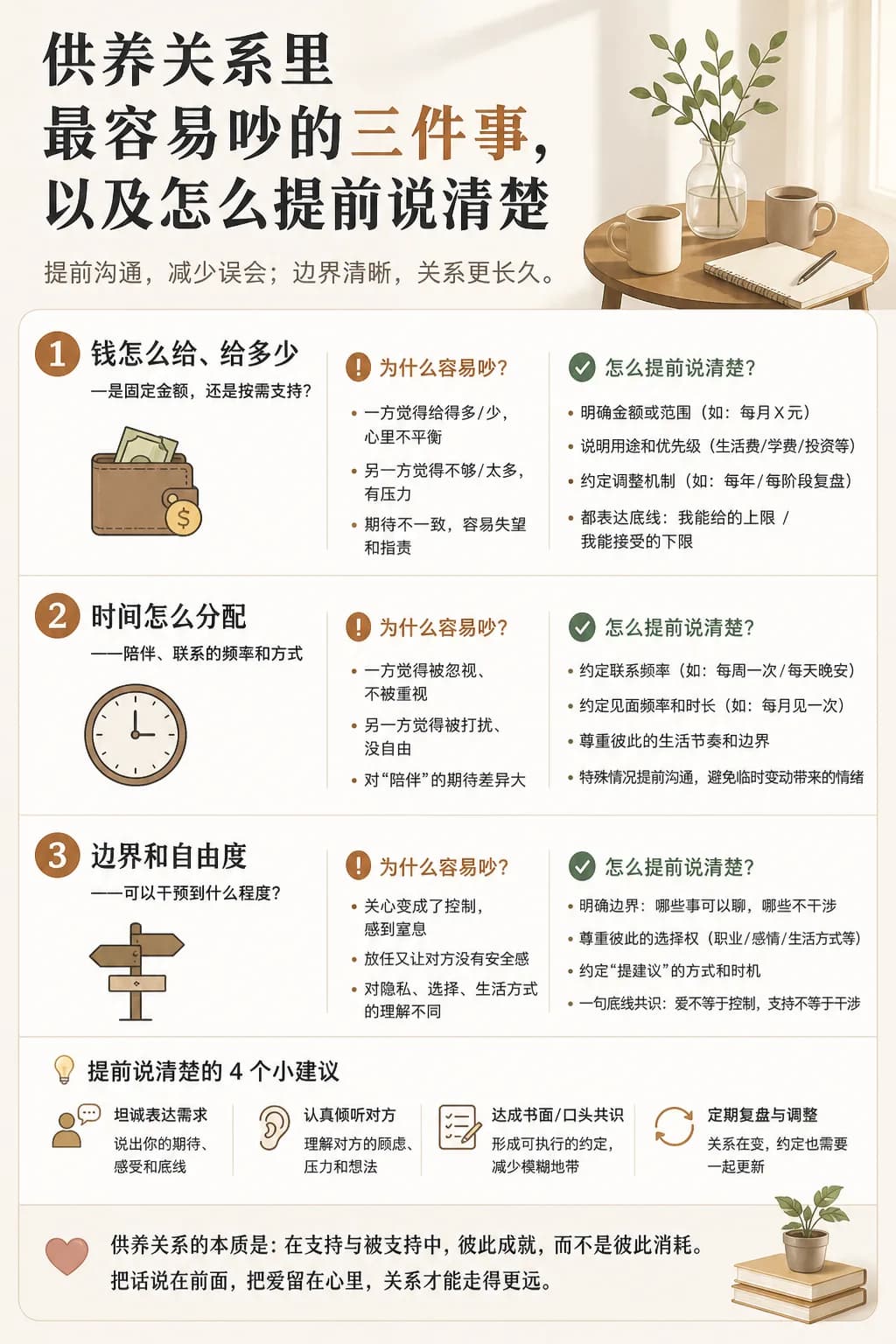 供养关系里最容易吵的三件事,以及怎么提前说清楚